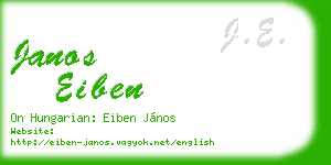 janos eiben business card